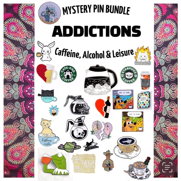 2 Pin Bundle Funny Large Enamel This is Fine Meme Dog Matching Pins BFF Gifts - Picture 11 of 12